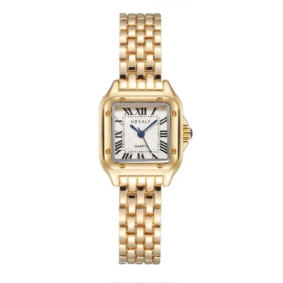 Panthere Classic Rectangle Stainless Steel
Gold Watch main image 4